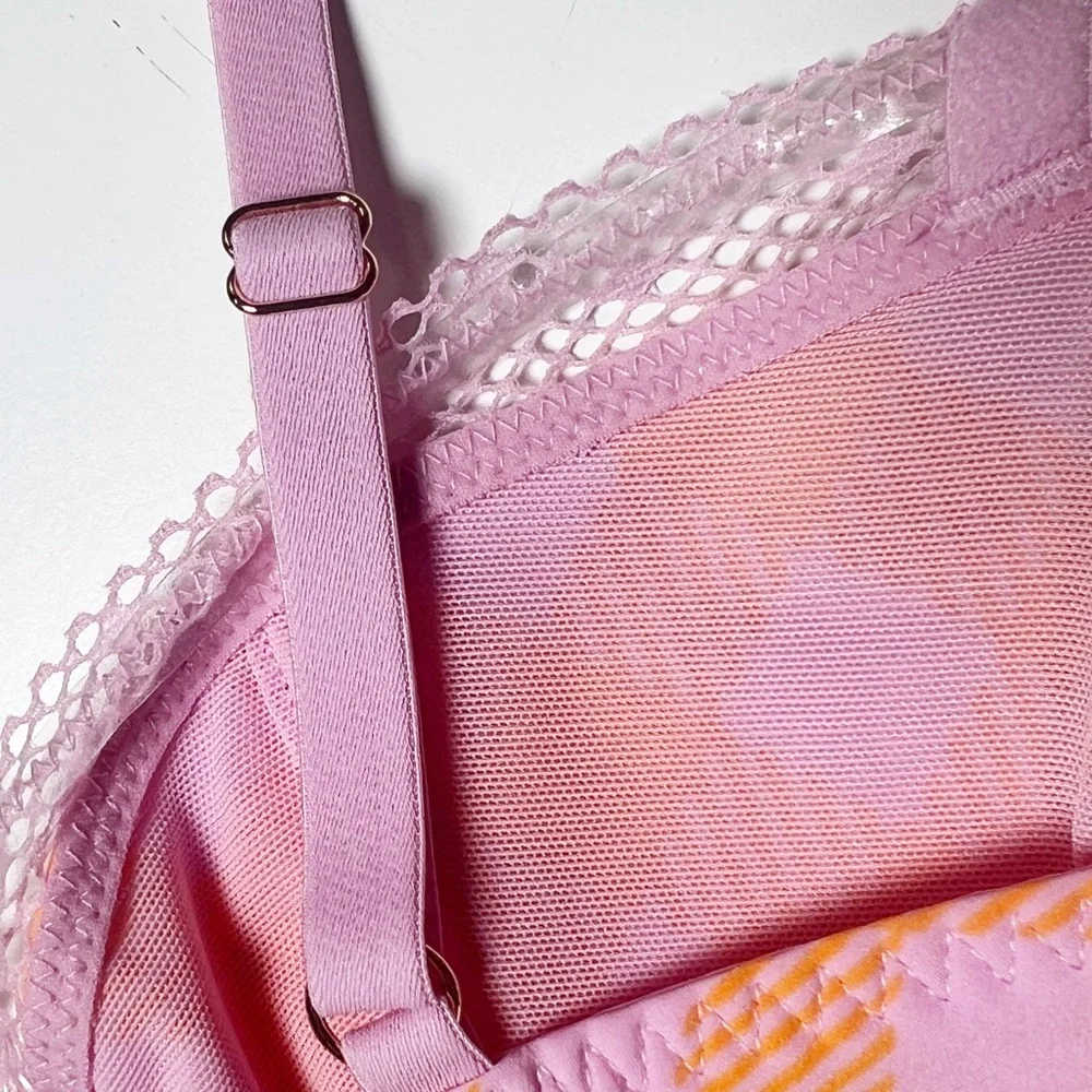 •SAVAGE X FENTY• Gingham Remix Unlined Plunge Bra Size‎ 32D